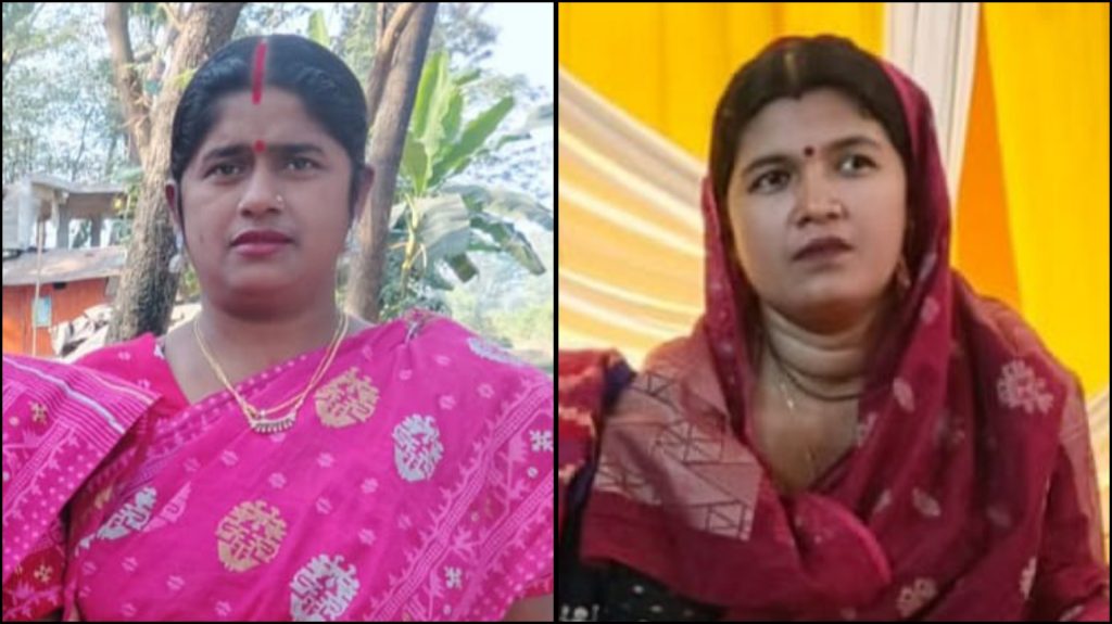 পলি দত্ত ও ইফা শীল (ডানে)